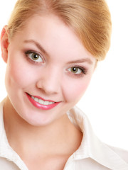 Obraz premium Portrait of businesswoman blond woman isolated