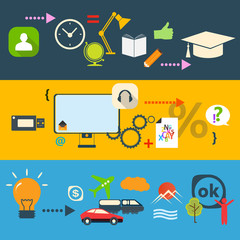 Set of processes. Vector design