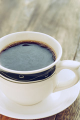 Close up cup of coffee