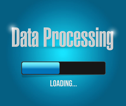 loading data processing illustration design
