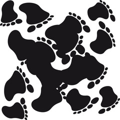 Viele Baby Füße Fußabdruck Muster