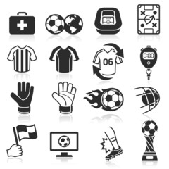 Fototapeta premium Soccer icons. Vector illustration
