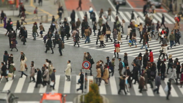 City Pedestrian Traffic Shibuya Tilt Shift