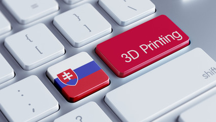 Fototapeta premium Slovakia 3d Printing Concept