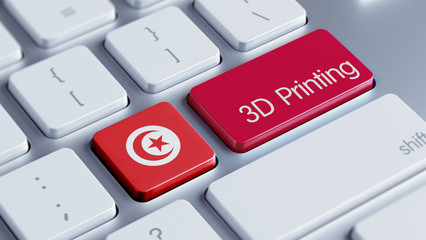 Fototapeta premium Tunisia 3d Printing Concept