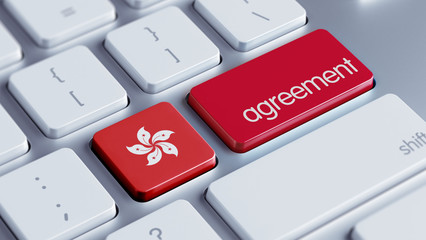 Fototapeta premium Hong Kong Agreement Concept