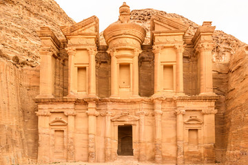 Ad Deir in the ancient Jordanian city of Petra, Jordan