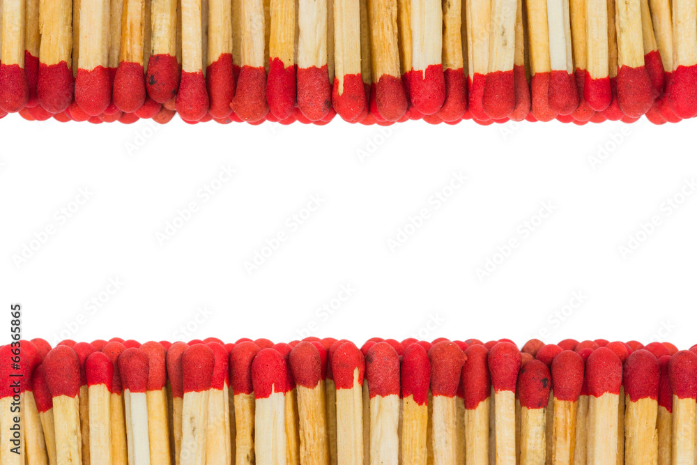 Wall mural Matchstick isolated on white background