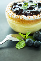 cheesecake myrtilles