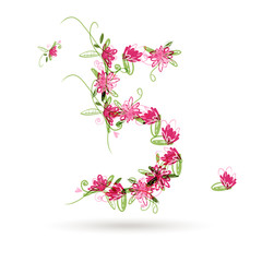 Obraz na płótnie Canvas Floral number five for your design