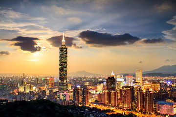 Fototapeta na wymiar Nice view of Taipei City, Taiwan