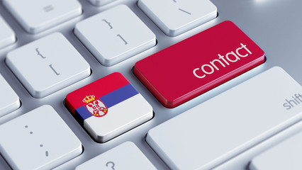 Fototapeta premium Serbia Contact Concept