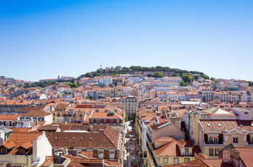 Fototapeta na wymiar Traditional old buildings in Lisbon, Portugal, Europe