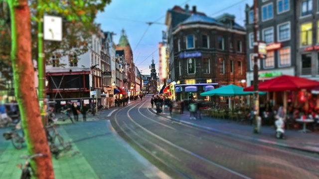 City Pedestrian Traffic Time Lapse Amsterdam