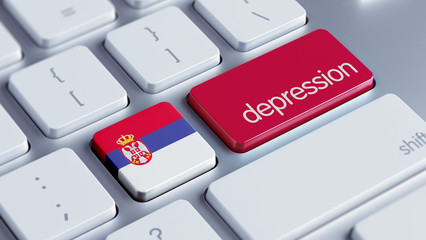 Fototapeta premium Serbia Depression Concept.