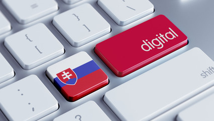 Fototapeta premium Slovakia Digital Concept