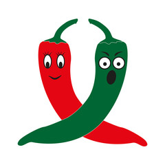 Hot and spicy, red green