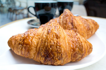 coffee and croissants