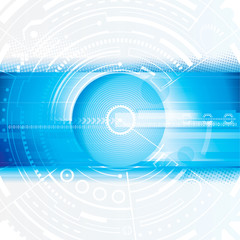 Abstract technology blue digital background.