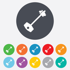 Key sign icon. Unlock tool symbol.
