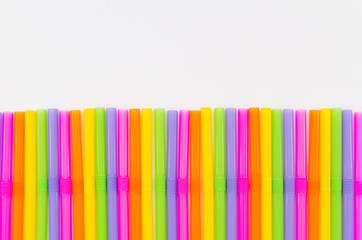 colorful of drinking straw background