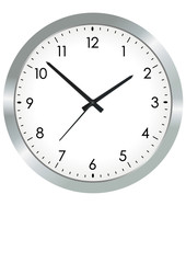 Vector format of simple metal analogue clock