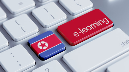 Fototapeta premium North Korea E-Learning Concept
