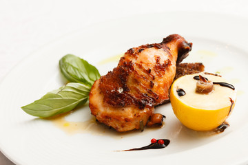roasted chicken with sauce