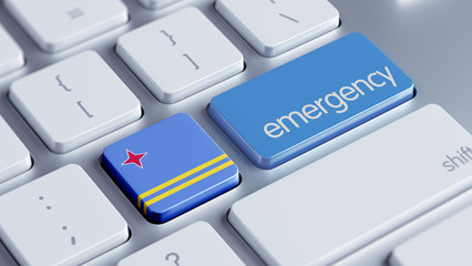 Fototapeta premium Aruba. Emergency Concept