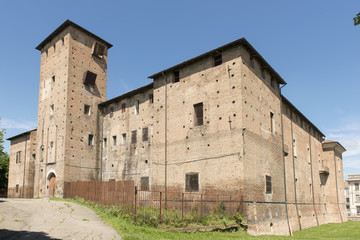 Fototapeta na wymiar Visconteo Castle view, Voghera, Italy