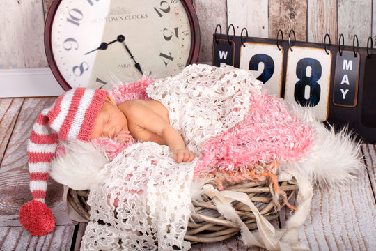 Babyshooting mit Geburtszeit und Geburtsdatum