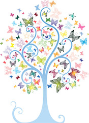 Tree with butterflies