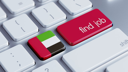 United Arab Emirates. Find Job Concept