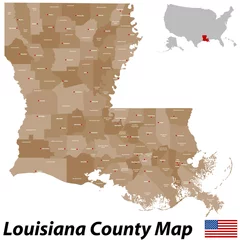 Foto op Canvas Louisiana County Map © malachy120