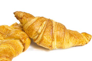 Croisant isolated on white bakground