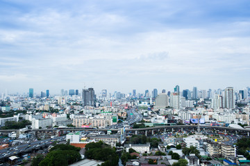Fototapeta na wymiar Somewhere in Bangkok with the bird's-eye view