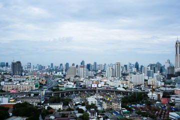 Fototapeta na wymiar Somewhere in Bangkok with the bird's-eye view