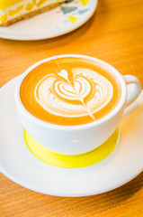 Latte art coffee