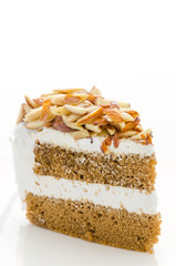 Coffee cake isolated on white background