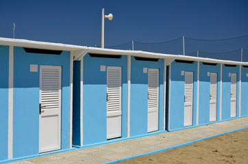 Gabine di un bagno, Rimini. 2