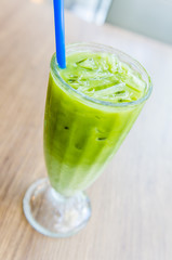 Iced green tea latte