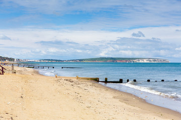 Fototapeta na wymiar Shanklin beach Isle of Wight to Culver Down