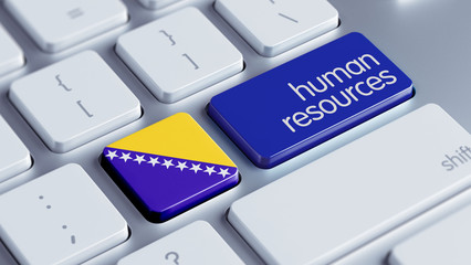 Fototapeta premium Bosnia and Herzegovina. Human Resources Concept
