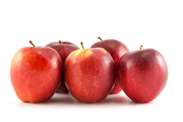 Five red apples