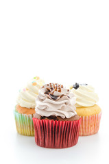 Cupcakes isolated on white background