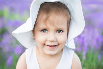 portrait happy little girl