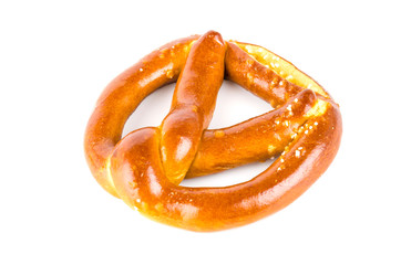 Pretzel isolated white background