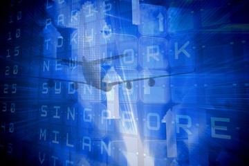 Composite image of graphic airplane