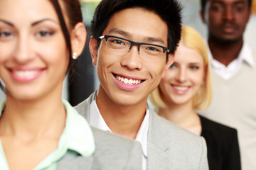 Portrait of a smiling group business people