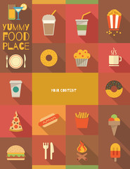 Flat Food Poster